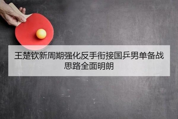王楚钦新周期强化反手衔接国乒男单备战思路全面明朗